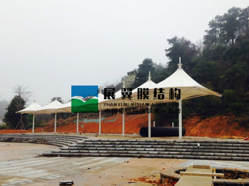 廣場張拉膜結(jié)構(gòu)景觀看臺(tái)工程