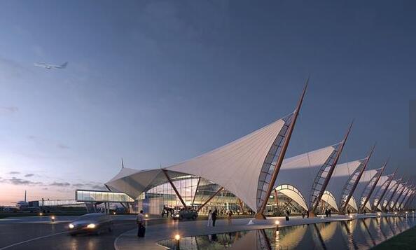 「賞析」整體鋼索膜結(jié)構(gòu)國內(nèi)首創(chuàng)，岳陽三荷機場航站樓面世！